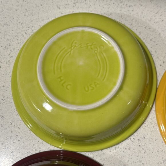 FIESTA set of 4 Mixed Colors 7” medium Cereal Bowls 19 oz Fiestaware - Picture 10 of 12